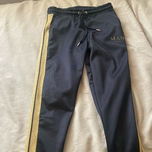 Black And Gold boohooMAN joggers